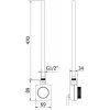MEXEN/S - Mars radiátor + topná tyč 1200 x 500 mm, 500 W, černá W110-1200-500-6500-70