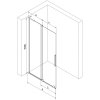 MEXEN/S - Velar L Sprchová zástěna posuvná Walk-in 120 x 200 cm, transparent 8 mm, černá 871-120-003-03-70