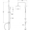 MEXEN/S - Tord sprchový sloup včetně sprchové termostatické baterie Kai, chrom 77900200-00