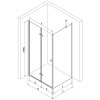 MEXEN/S - LIMA sprchový kout 90x90, transparent, černá 856-090-090-70-00