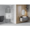MEXEN - Rio Sprchový kout 80x80, sklo proužky, chrom 863-080-080-01-20