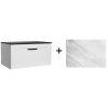 Spodní skříňka DEXA bílá + 50 % sleva na desku dle vlastního výběru, Černá, 60 cm, 50 cm, 40 cm, Levá varianta