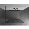 MEXEN/S - Kioto samostatně stojící sprchová zástěna 100 x 200 cm, černá vzor 8 mm, grafit metal 800-100-002-95-77