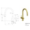 Dřezová baterie Reginox Flint, R36013, Gold Flax / zlatá R36013