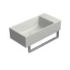 KUBE X keramické umývátko 50x25cm, broušená spodní hrana, bez otvoru, pravé/levé, cenere mat
