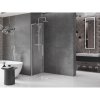 MEXEN/S - Velar L Sprchová zástěna posuvná Walk-in 120 x 200 cm, transparent 8 mm, chrom 871-120-003-03-01