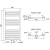 MEXEN/S - Ares radiátor + topná tyč 900 x 500 mm, 600 W, černá W102-0900-500-2600-70