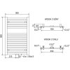 MEXEN/S - Hades radiátor + topná tyč 800 x 500 mm, 600 W, černá W104-0800-500-2600-70