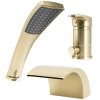 REA - Třídílná vanová baterie RIVEN Brush Gold REA-B0494