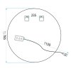 REA - Zrcadlo LED 80cm BAS HOM-05520