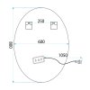 Tutumi - Zrcadlo LED 80x60 YH-3352 HOM-01505