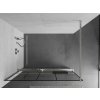 MEXEN/S - Kioto+ Sprchová zástěna s poličkou WALK-IN 70 x 200 cm, černá vzor, nikl kartáčovaný 800-070-121-97-78