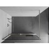 MEXEN/S - Kioto+ Sprchová zástěna s poličkou WALK-IN 90 x 200, černá vzor, nikl kartáčovaný 800-090-121-97-70