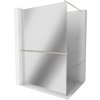 MEXEN/S - Kioto+ Sprchová zástěna WALK-IN s poličkou a držákem ručníků 90 x 200 cm, zrcadlová, nikl kartáčovaná 800-090-121-97-50