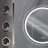 Tutumi - Kulaté LED zrcadlo zavěšené na pásku 70 cm 104 HOM-02697
