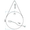 Tutumi - Kulaté LED zrcadlo zavěšené na pásku 70 cm 104 HOM-02697