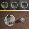 Tutumi - Kulaté LED zrcadlo zavěšené na pásku 70 cm 104 HOM-02697