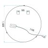 Tutumi - Zrcadlo LED 60cm 106 HOM-02699