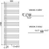 MEXEN/S - Neptun radiátor + topná tyč 1400 x 500 mm, 600 W, bílá W101-1400-500-2600-20
