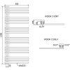MEXEN/S - Neptun radiátor + topná tyč 1200 x 500 mm, 600 W, černá W101-1200-500-2600-70