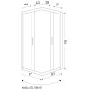 KERRA - Sprchový kout Malibu SQ 100x90 (bez vaničky) 5907548123381
