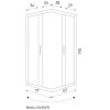 KERRA - Sprchový kout Malibu SQ 80x70 (bez vaničky) 5907548123459