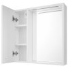 ZOJA/KERAMIA FRESH STRIP galerka s LED osvětlením, 60x60x14cm, levá, bílá