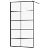 MEXEN/S - KIOTO Sprchová zástěna WALK-IN 80x200 cm 8 mm, černá, černý vzor 1 800-080-101-70-77
