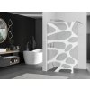 MEXEN/S - KIOTO Sprchová zástěna WALK-IN 110x200 cm 8 mm, chrom, bílý vzor 800-110-101-01-97