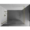 MEXEN/S - KIOTO Sprchová zástěna WALK-IN 70x200 cm 8 mm, zlatá, bílý vzor 800-070-101-50-97