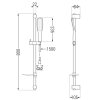 MEXEN/S - Alfa DF49 Set umyvadlové a sprchové baterie s příslušenstvím, černo/zlatá 745704DF49-75