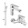 MEXEN/S - Pecos DS62 Set umyvadlové a vanové baterie s příslušenstvím, chrom 72703DS62-00