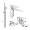 MEXEN/S - Alexa SET umyvadlová + vanová baterie s příslušenstvím DS62, chrom 71203DS62-00