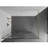 MEXEN/S - KIOTO Sprchová zástěna WALK-IN 120x200 cm 8 mm, zlatá, bílý vzor 800-120-101-50-97