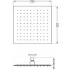 MEXEN/S - Cube DR02 podomítkový sprchový SET + slim sprcha 25 cm, zlatý 77502DR0225-50