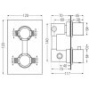 MEXEN/S - Cube DR02 podomítkový sprchový SET + slim sprcha 25 cm, grafit 77502DR0225-66