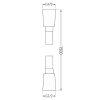 MEXEN/S - Cube DR02 podomítkový sprchový SET + slim sprcha 25 cm, grafit 77502DR0225-66