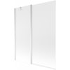 MEXEN - Flip vanová zástěna 1-křídlo 140x150 cm, dekor, chrom 894-140-101-01-30