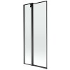 MEXEN - Flip vanová zástěna 1-křídlo 80 x 150 cm, černá vzor, černá 894-080-101-70-70