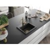 MEXEN/S - Milo granitový dřez 1-miska včetně baterie Carla, černá/zlatá metalik 6505-75-670700-50