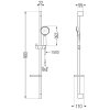 MEXEN/S - Kama DS75 Set umyvadlové a vanové baterie s příslušenstvím, chrom 72513DS75-00