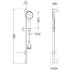 MEXEN/S - Milo DF40 SET umyvadlová baterie + vanová s příslušenstvím, chrom 71313DF40-00