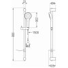 MEXEN/S - Pecos DQ72 Set umyvadlové a vanové baterie s příslušenstvím, chrom 72703DQ72-00