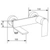 MEXEN/S - Zero SET umyvadlová + vanová baterie s příslušenstvím R62, chrom 71103R62-00