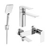 MEXEN/S - Zero SET umyvadlová + vanová baterie s příslušenstvím R62, chrom 71103R62-00