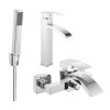 MEXEN/S - Libra R77 Set umyvadlové a vanové baterie s příslušenstvím, chrom 745113R77-00