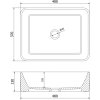 MEXEN - Catia umyvadlo na desku 48 x 37 cm, černá mat/zlatá vzor 21314879