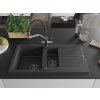 MEXEN/S - Matias granitový dřez 1.5 s odkapávačem včetně baterie Duo, černá kropenatá 6502-76-671701-07-B  DOPRAVA ZDARMA