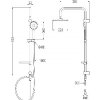 MEXEN/S - Carl sprchový sloup včetně sprchové baterie Pecos, chrom 72740240-00