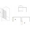 MEXEN/S - Vega obdélníková vana 170 x 70 cm s panelem  + vanová zástěna 80 cm,  černá  vzor fix 550117070X9308007077